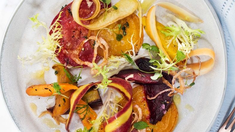 Roasted Beets and Heirloom Carrot Salad